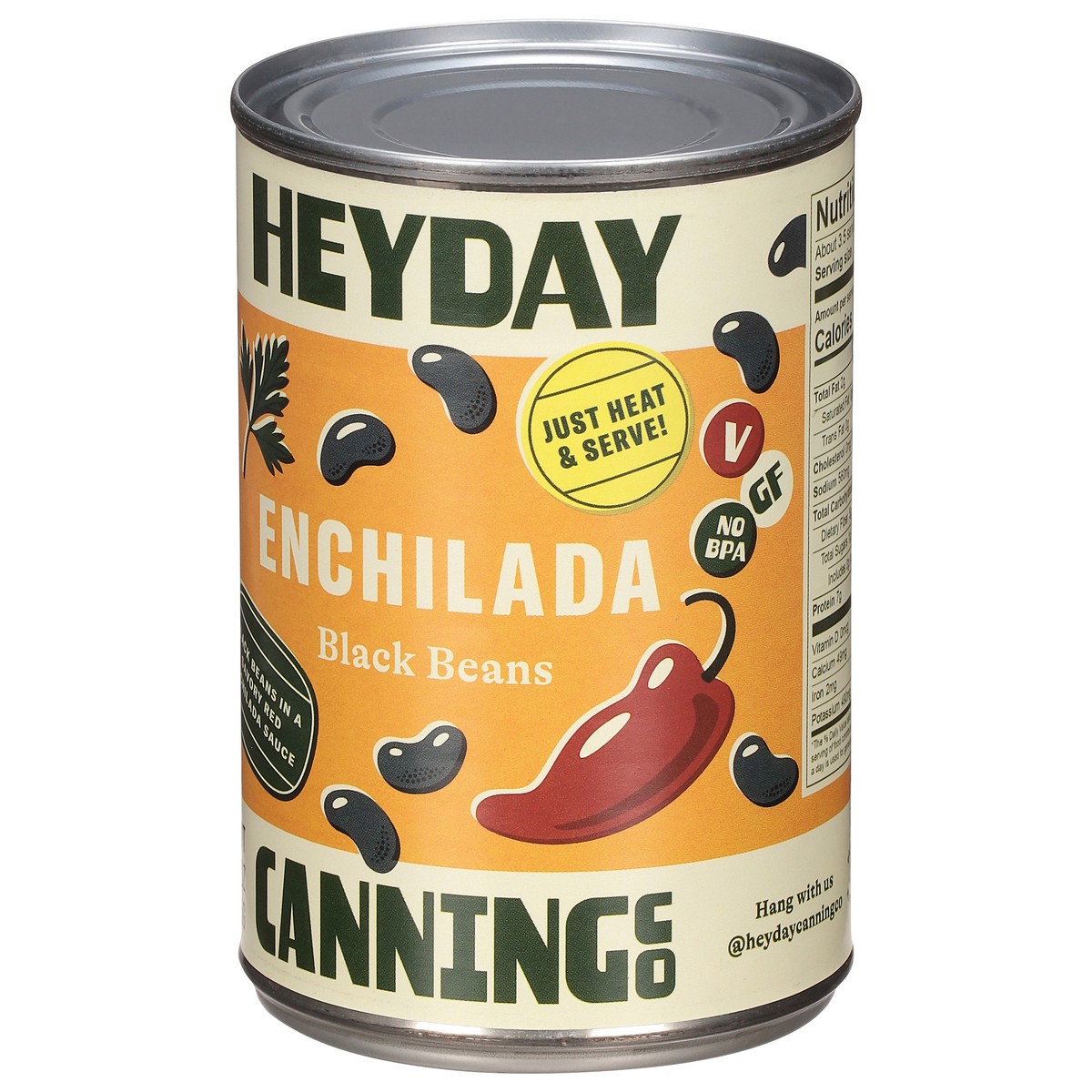 slide 2 of 4, Heyday Canning Co Mild Enchilada Black Beans 15 oz, 15 oz