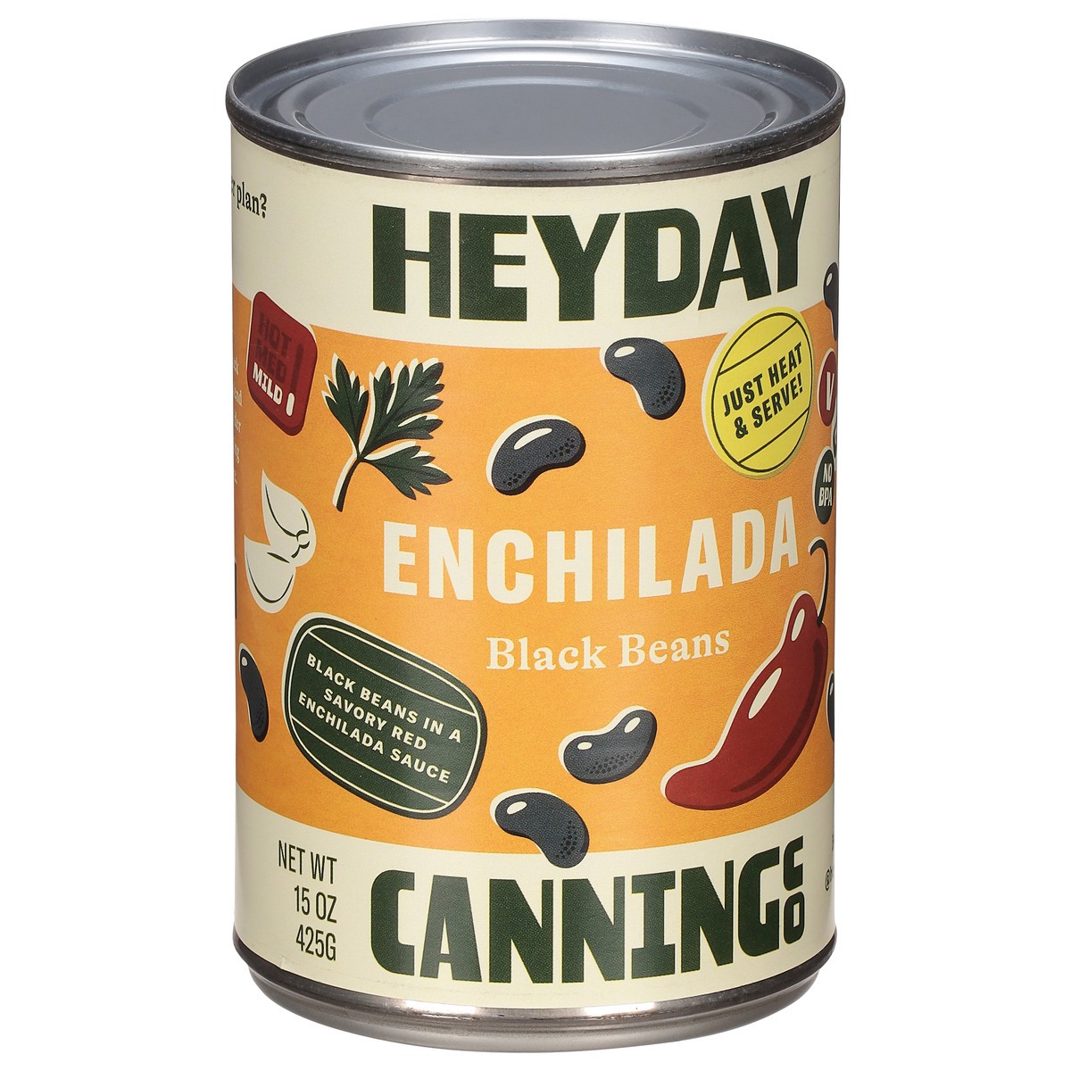 slide 4 of 4, Heyday Canning Co Mild Enchilada Black Beans 15 oz, 15 oz