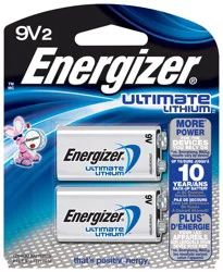 Energizer Lithium 9-Volt Batteries 2 -Pack