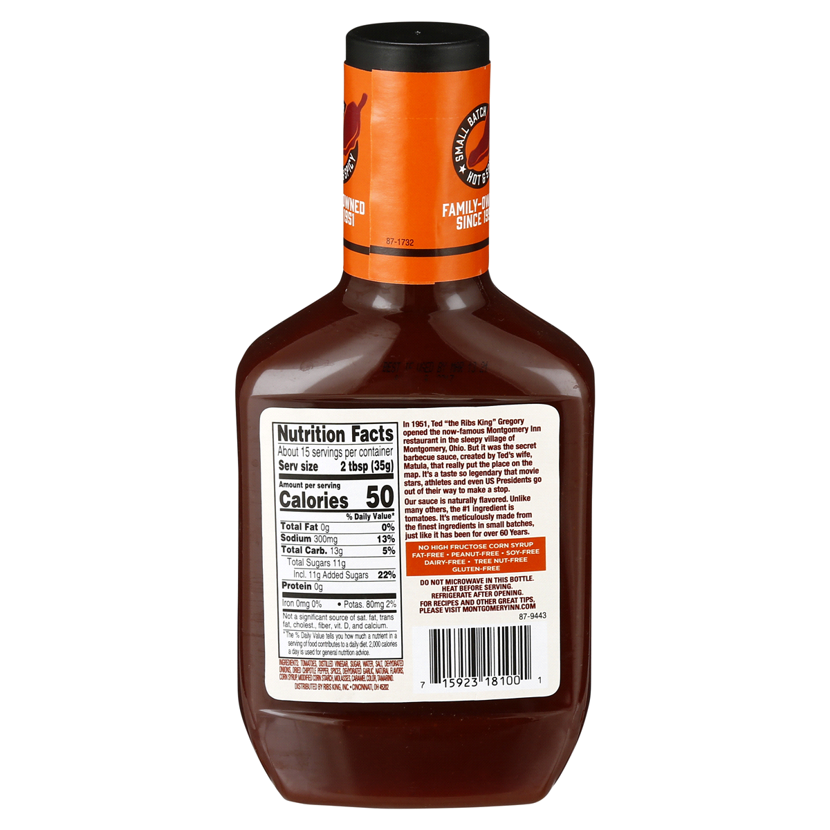 slide 3 of 5, Montgomery Inn Chipotle Barbecue Sauce, 18 oz