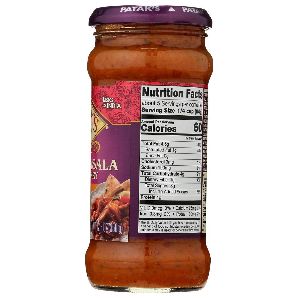 slide 2 of 4, Patak's Hot & Spicy Tikki Masala Curry Simmer Sauce, 12.3 oz