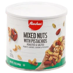 Bashas' Roasted & Salted Mixed Nuts with Pistachios 12 oz