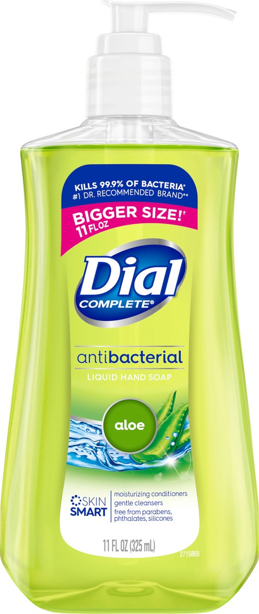 slide 3 of 3, Dial Antibacterial + Sensitive Aloe Scent Hand Soap + Aloe 11 fl oz, 11 fl oz