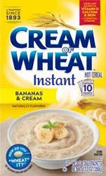 Cream of Wheat Instant Bananas & Cream Hot Cereal 10-1.23 oz. Packets