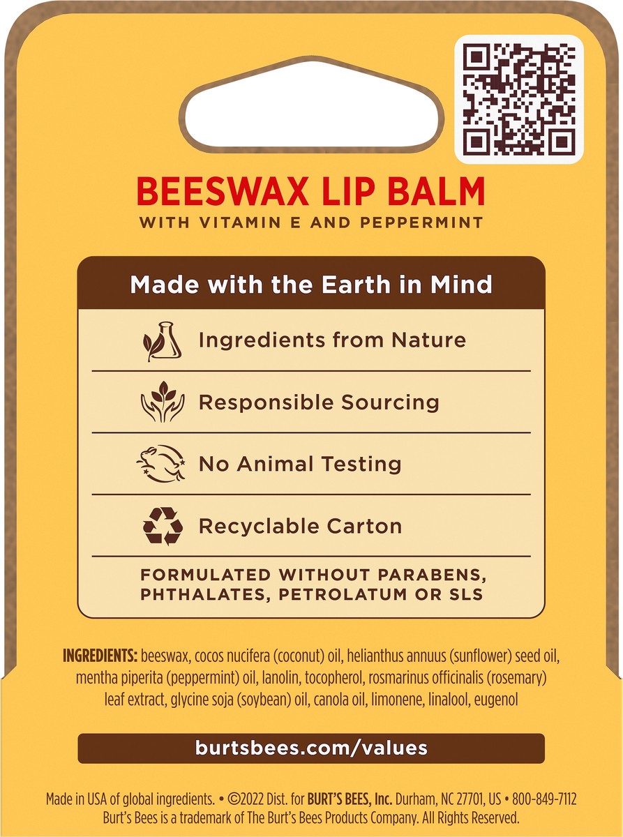 slide 5 of 8, Burt's Bees Lip Balm 0.15 oz, 1 ct