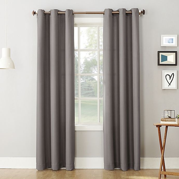 slide 1 of 1, No. 918 No.918 Montego Textured Grommet Semi Sheer Window Curtain Panel - Nickel, 63 in