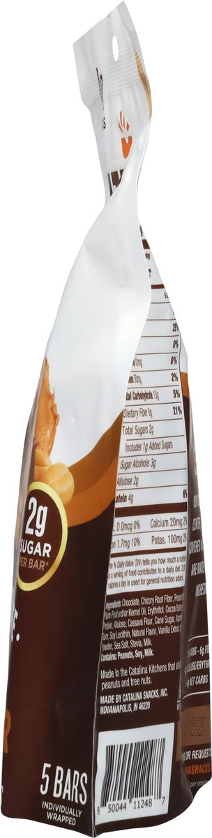 slide 12 of 14, Catalina Crunch 55% Cacao Dark Chocolate Cookie Bar with Peanut Butter 5 - 1.16 oz Bars, 5.8 oz