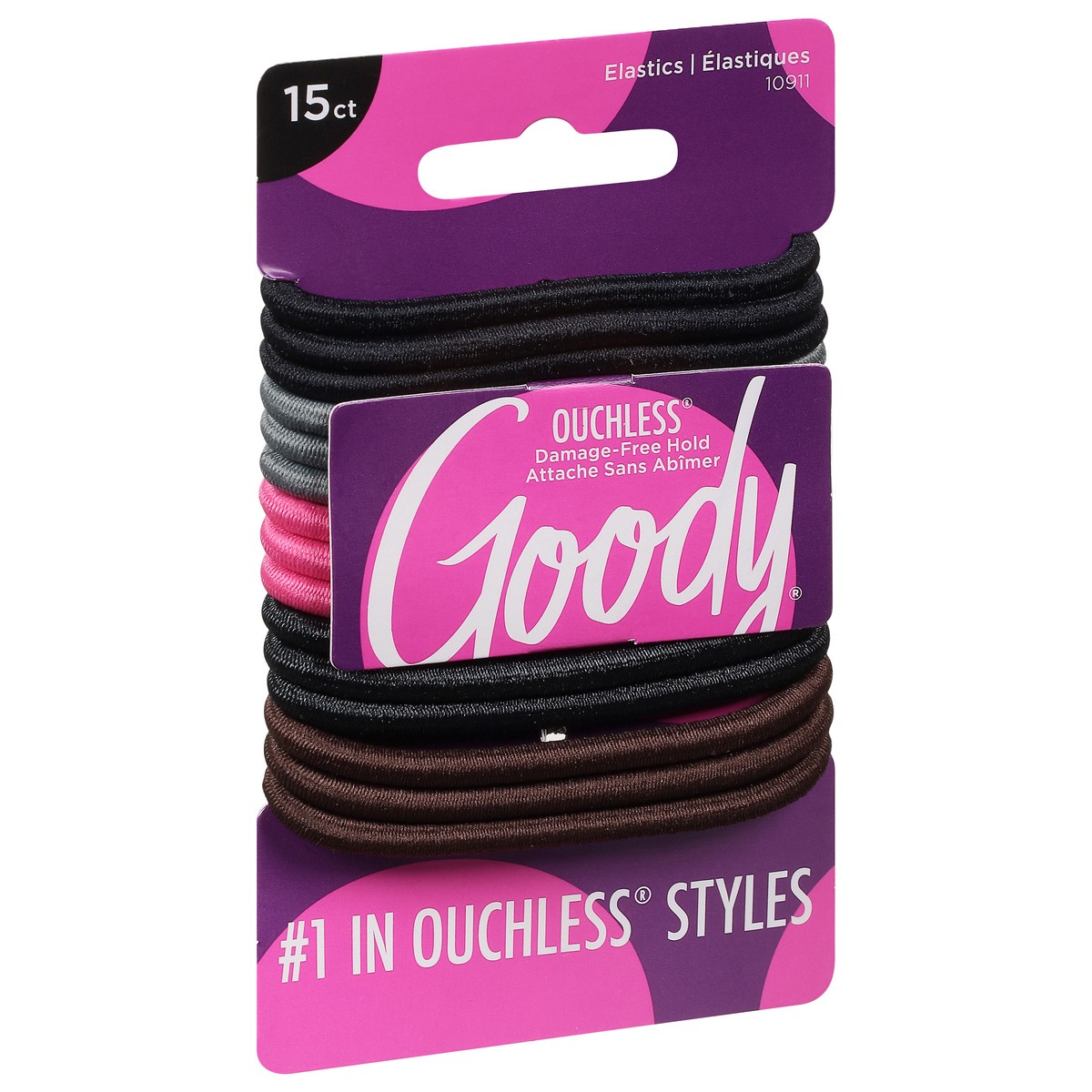 slide 3 of 9, Goody Ouchless Elastics 15 ea, 15 ct