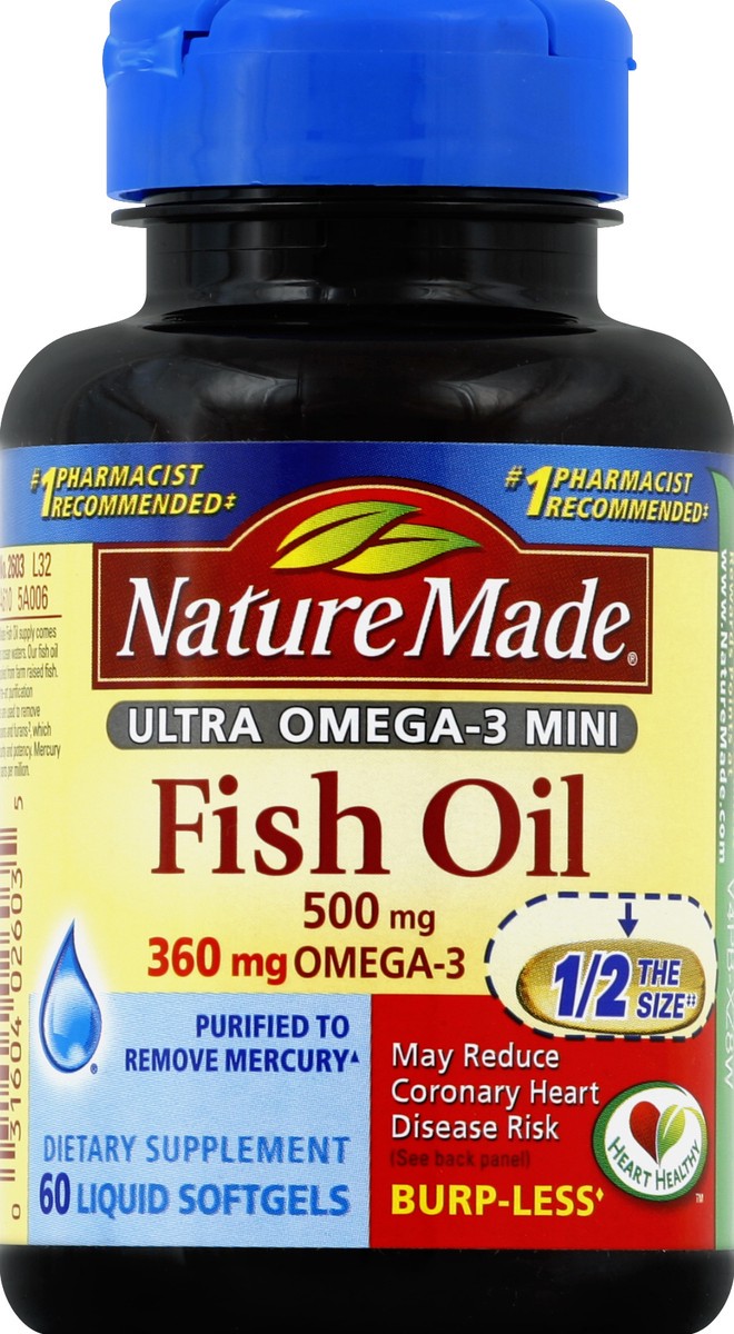 slide 1 of 3, Nature Made Fish Oil 60 ea, 60 ct