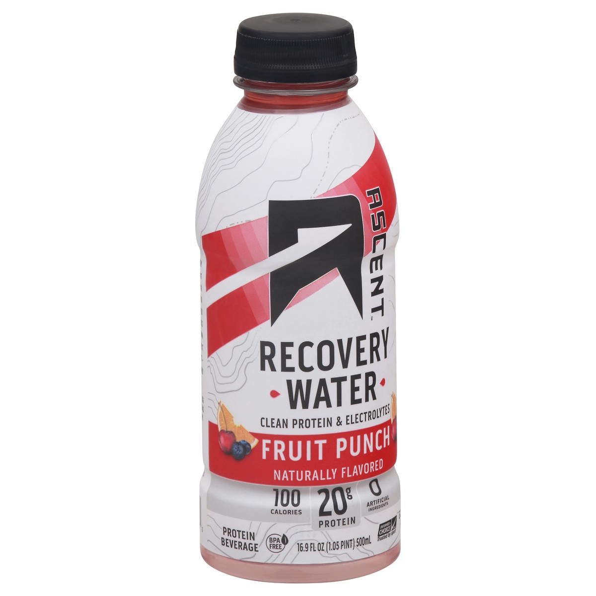 slide 2 of 9, Ascent Recovery Water, Fruit Punch - 16.9 oz, 16.9 oz