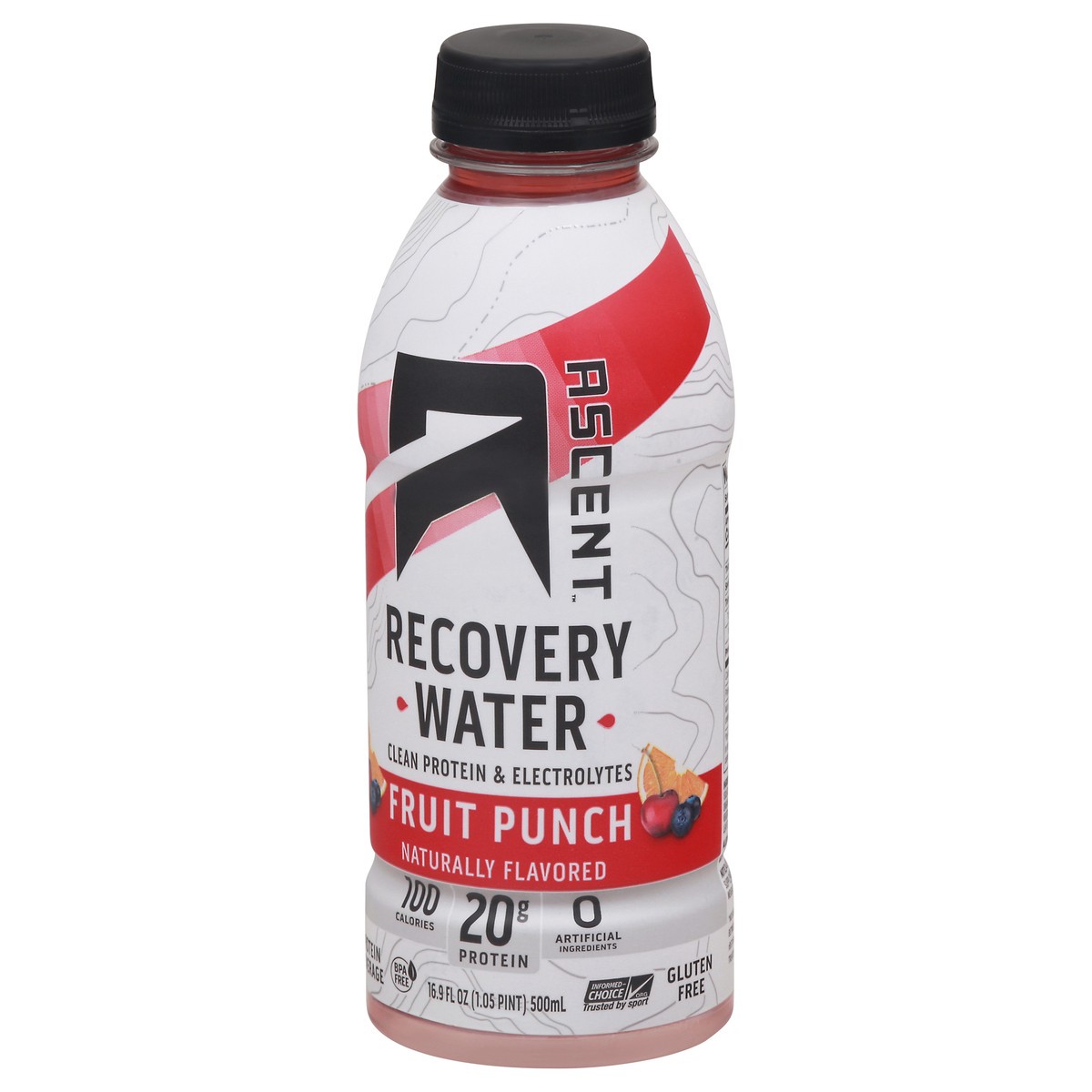 slide 3 of 9, Ascent Recovery Water, Fruit Punch - 16.9 oz, 16.9 oz