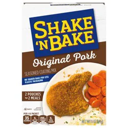 Shake ''N Bake Original Pork Seasoned Coating Mix, 5 oz Box, 2 ct Packets