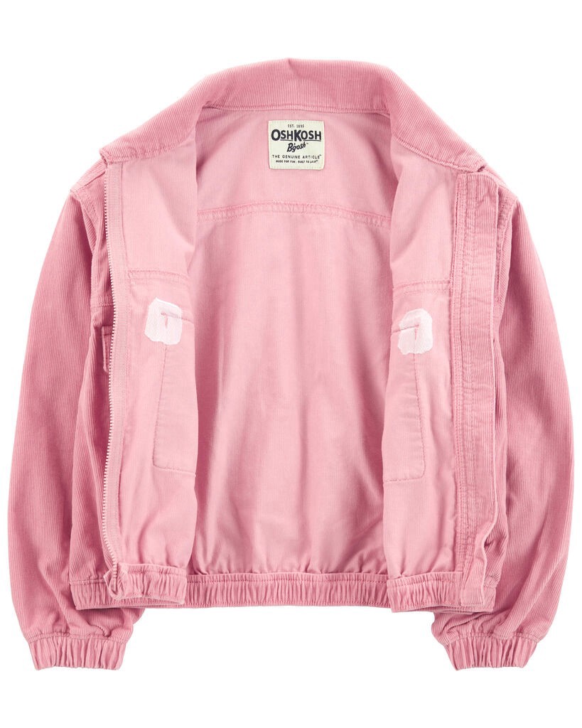 slide 3 of 3, Oshkosh Kid Soft Corduroy Jacket Pink 5, 1 ct