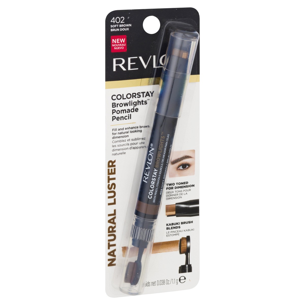 slide 2 of 11, Revlon ColorStay Browlights Soft Brown 402 Pomade Pencil 0.038 oz, 0.038 oz