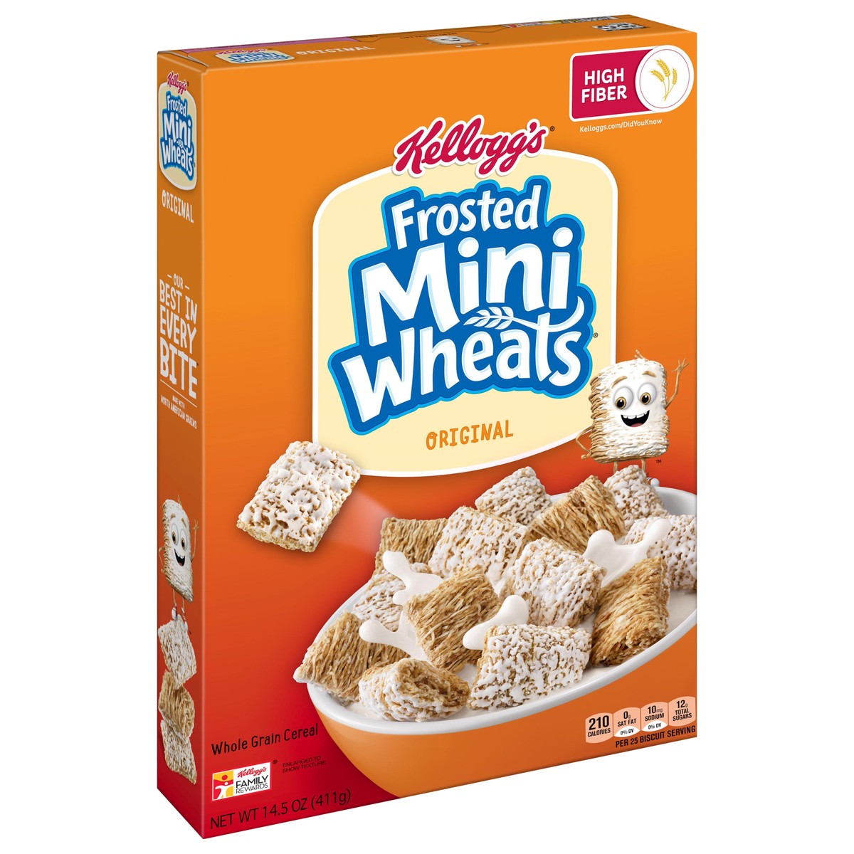 slide 7 of 8, Frosted Mini-Wheats Kellogg's Frosted Mini Wheats Original Breakfast Cereal, 14.5 oz