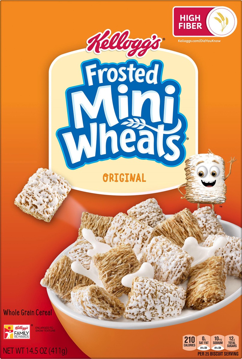 slide 3 of 8, Frosted Mini-Wheats Kellogg's Frosted Mini Wheats Original Breakfast Cereal, 14.5 oz