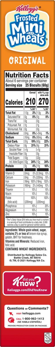 slide 5 of 8, Frosted Mini-Wheats Kellogg's Frosted Mini Wheats Original Breakfast Cereal, 14.5 oz