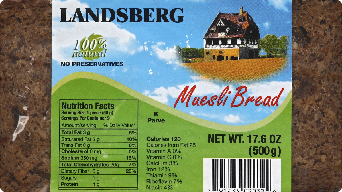 slide 5 of 5, Landsberg Bread 17.6 oz, 17.6 oz