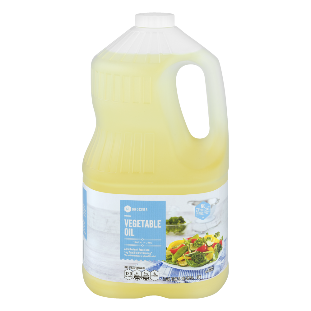 slide 1 of 1, SE Grocers 100% Pure Vegetable Oil, 128 oz