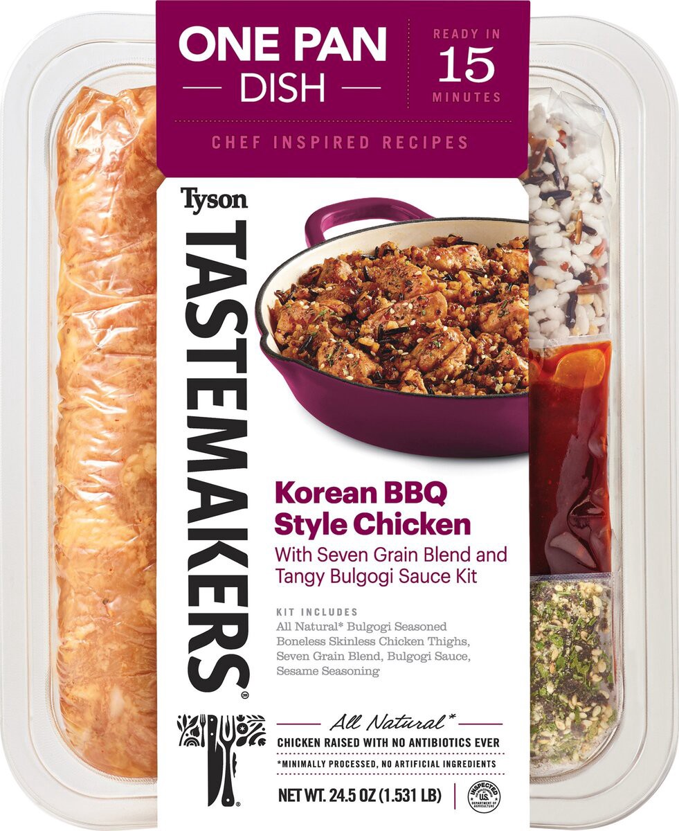 slide 3 of 3, Tyson Korean BBQ Chicken One Pan Dish, Serves 3, 24.8 oz