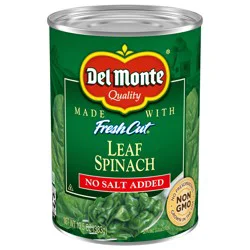 Del Monte No Salt Added Leaf Spinach, 13.5 oz Can