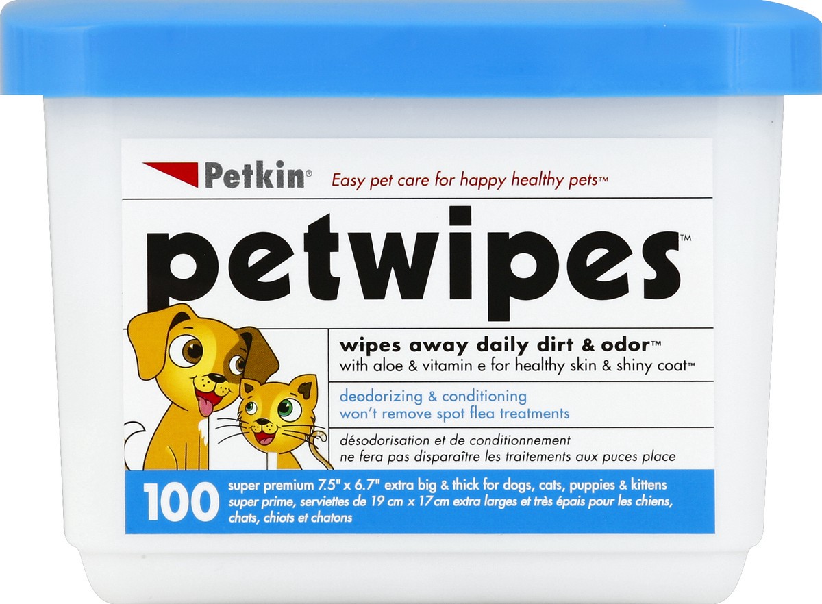slide 2 of 4, Petkin Pet Wipes 100 ea, 100 ct