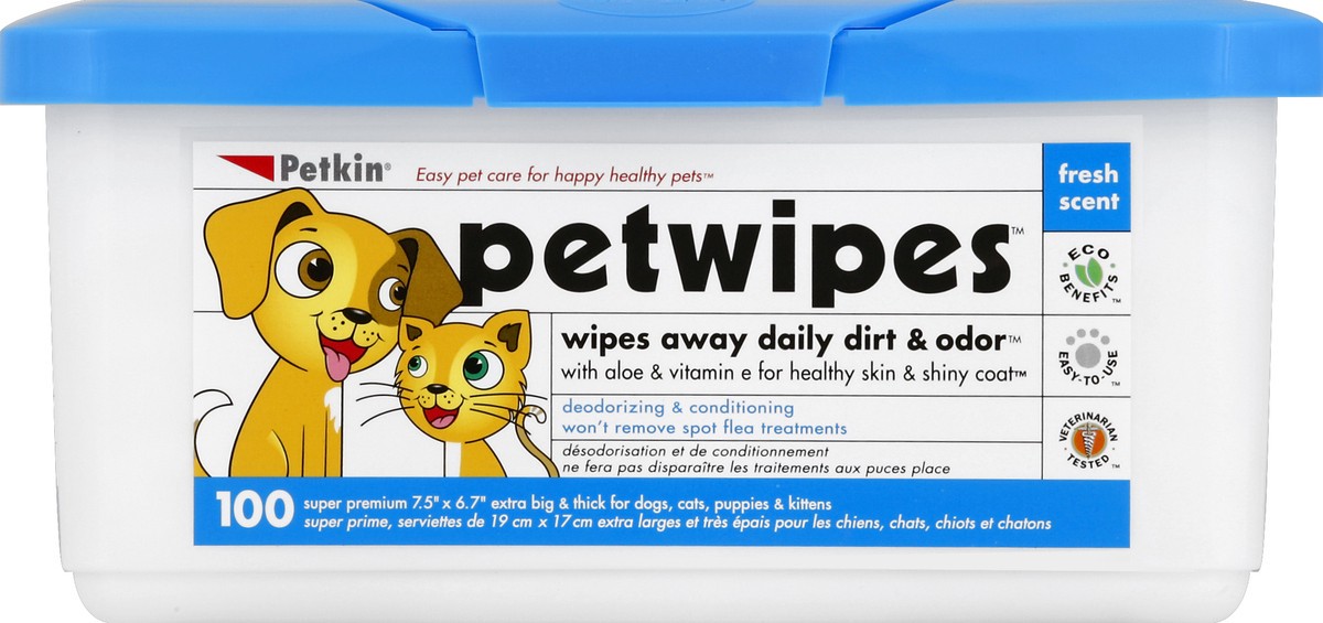 slide 3 of 4, Petkin Pet Wipes 100 ea, 100 ct