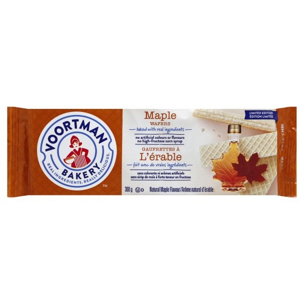 slide 1 of 5, Voortman Bakery Maple Wafers, 10.6 oz