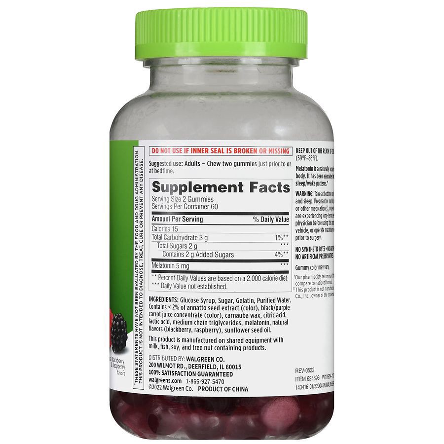 slide 3 of 5, Walgreens Extra Strength Melatonin 5 mg, 120 ct