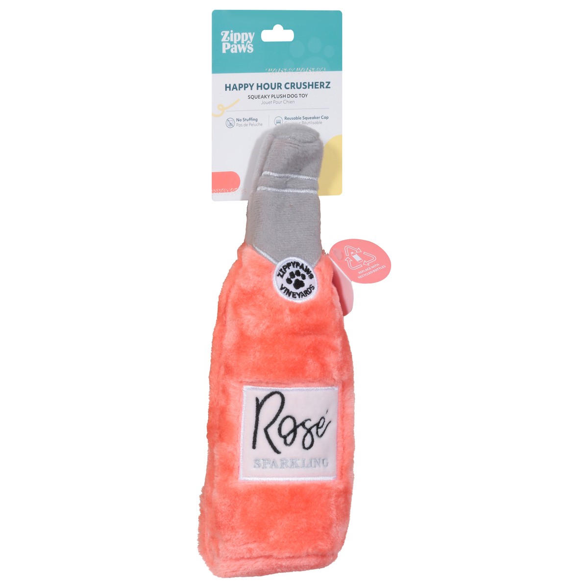 slide 6 of 9, Zippy Paws Happy Hour Crusherz Rose, 1 ct
