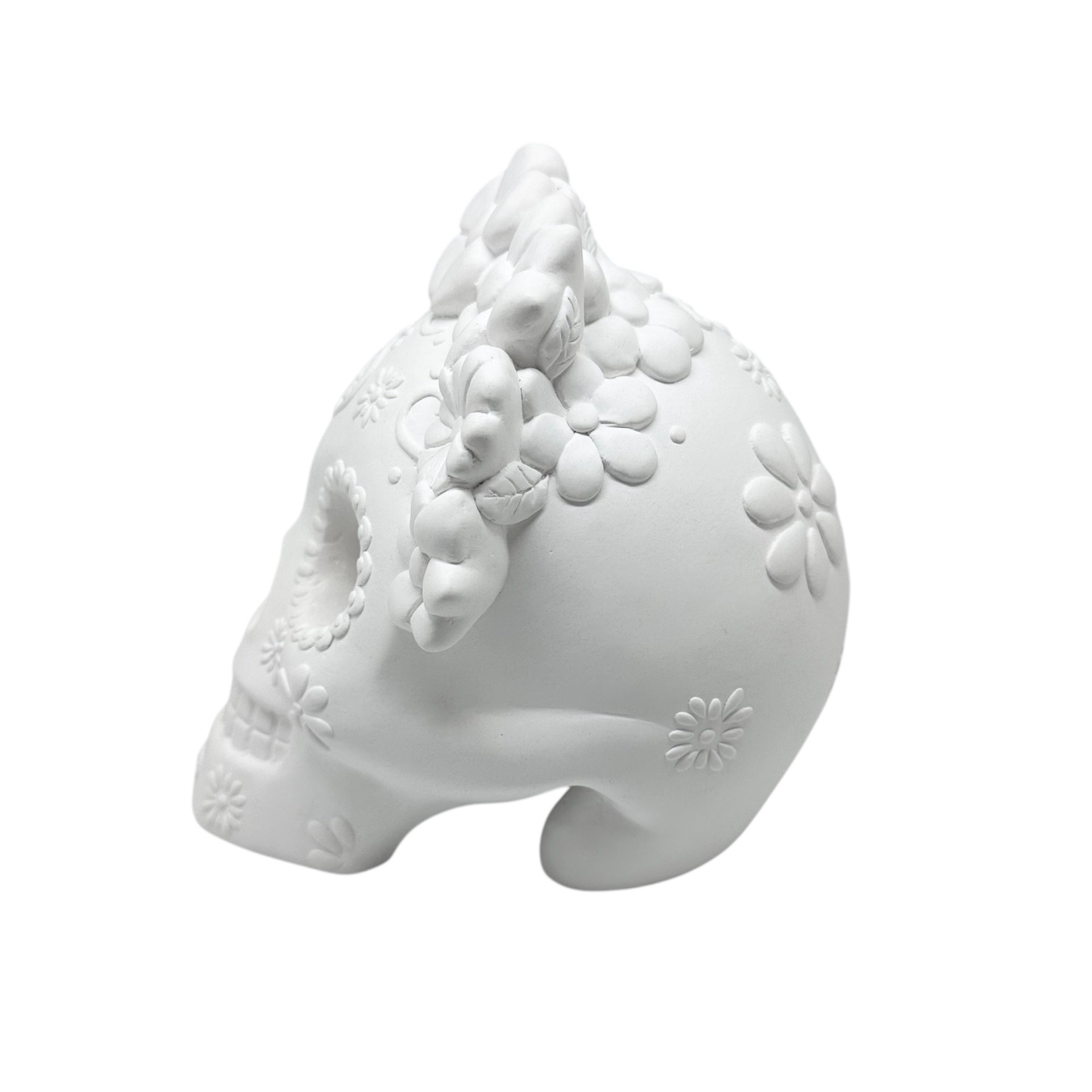 slide 2 of 2, 8" Diy Sugar Skull With Flowers By Ashland, 8 in