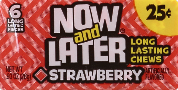 slide 1 of 1, Now & Later Strawberry, 6 ct