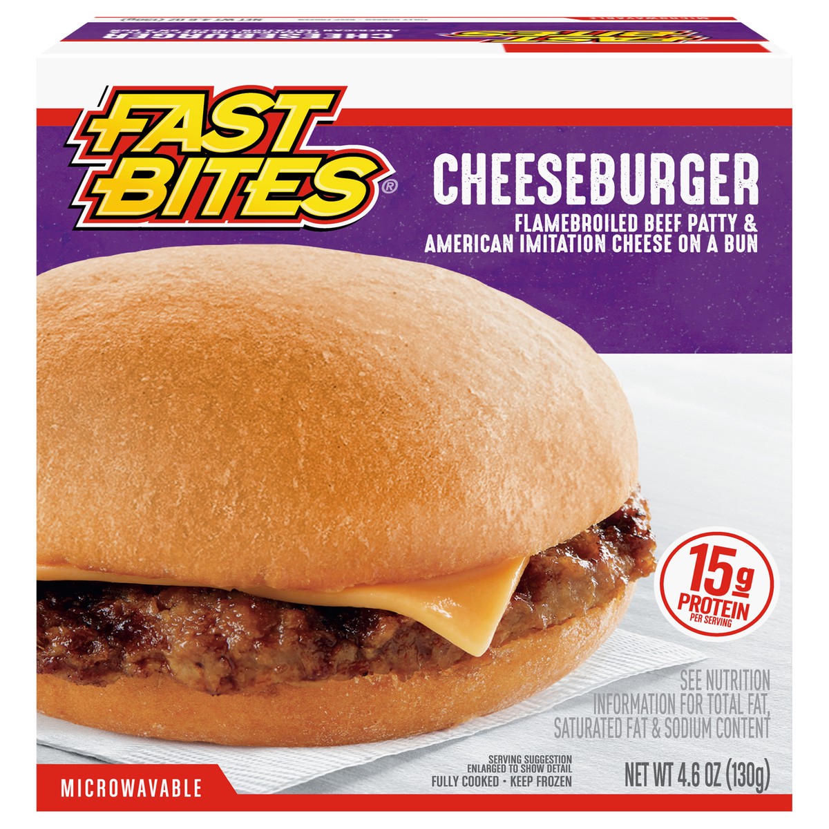 slide 1 of 9, Fast Bites Cheeseburger 4.6 oz, 4.6 oz