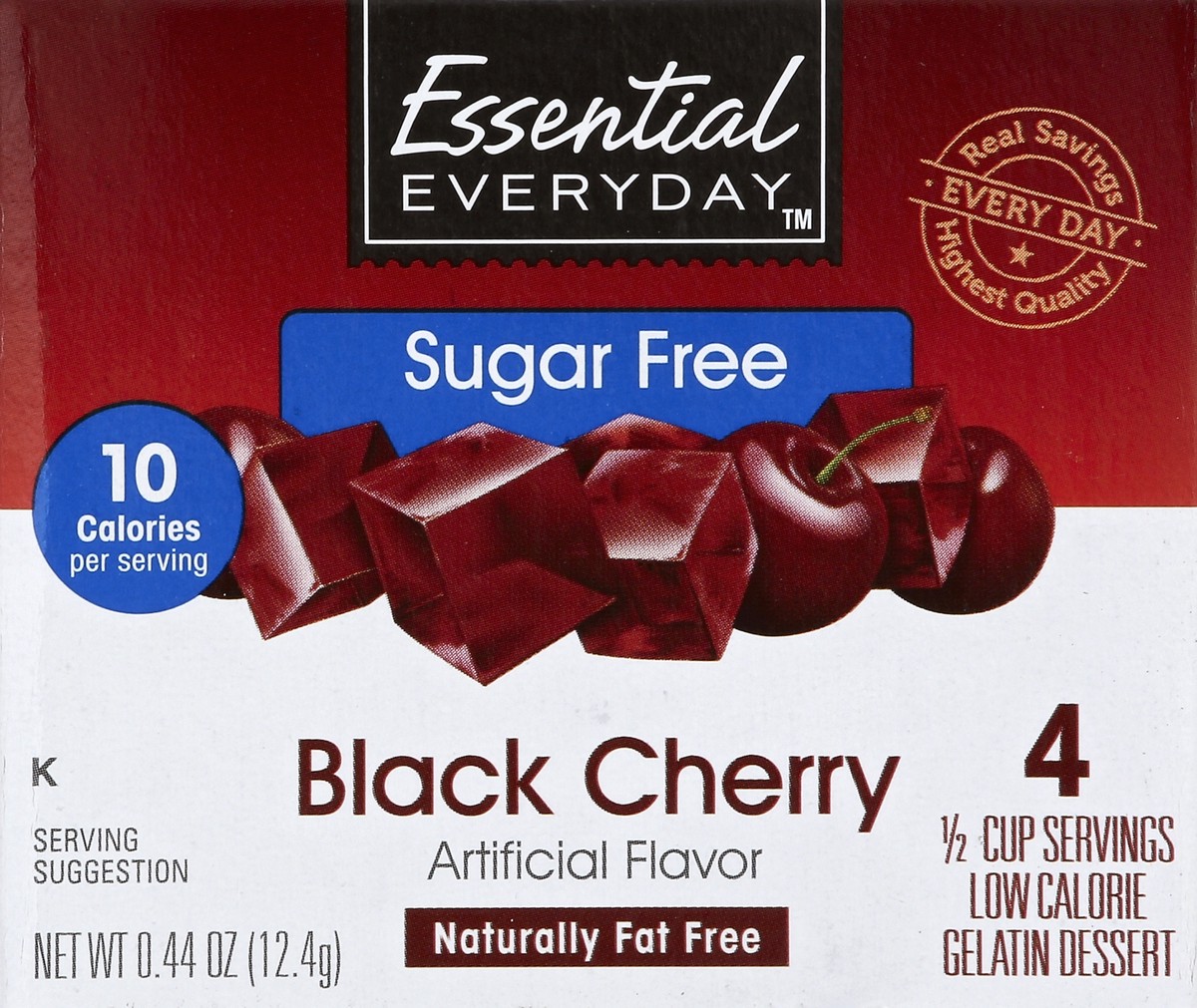 slide 5 of 6, Essential Everyday Gelatin Dessert, Sugar Free, Black Cherry, 0.44 oz