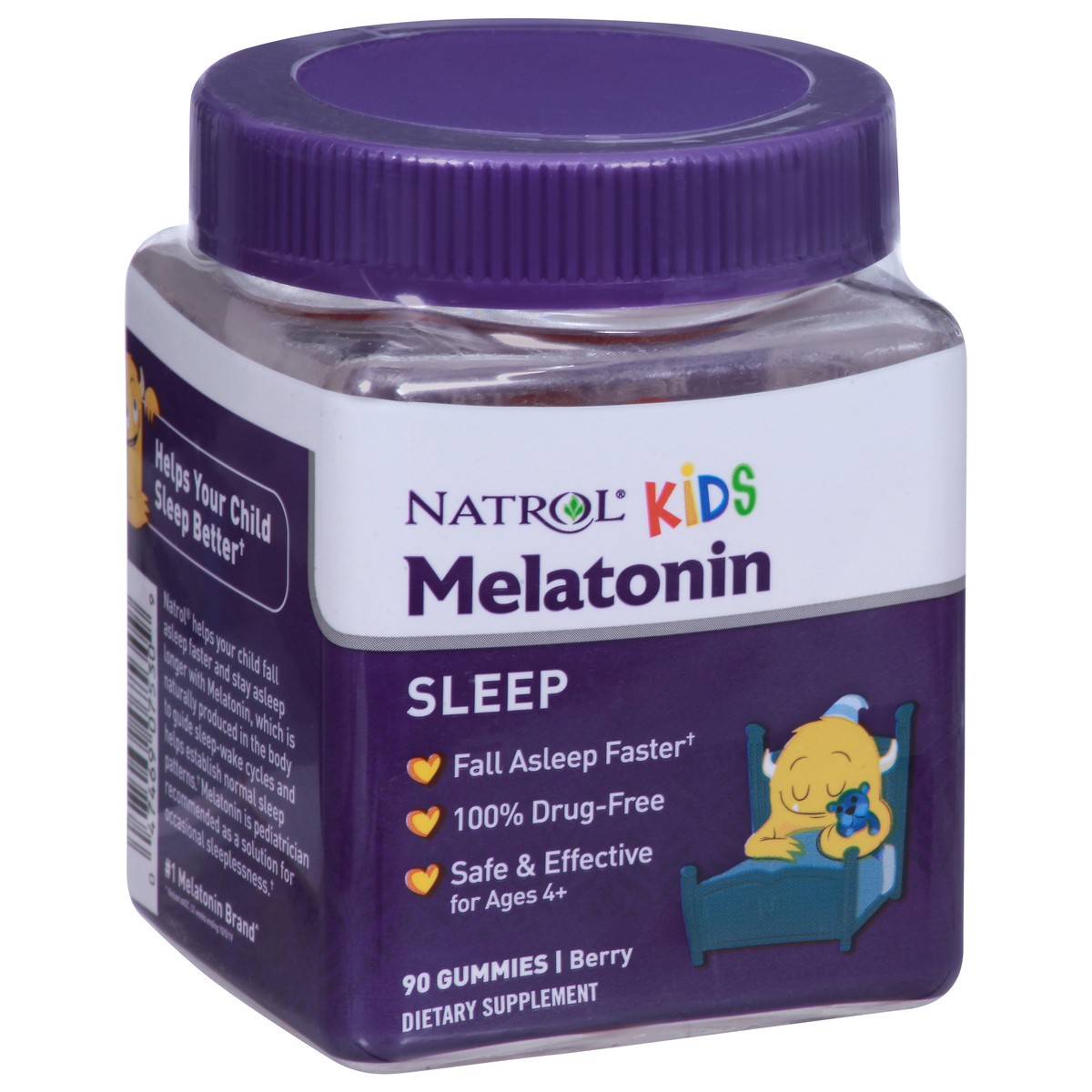 slide 9 of 9, Natrol Kids' Melatonin Sleep Aid 1mg Gummies - Berry - 90ct, 90 ct