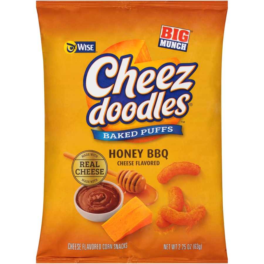 slide 1 of 6, Wise Big Munch Honey BBQ Puffed Cheez Dd, 2.25 oz