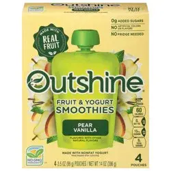Outshine Pear Vanilla Fruit & Yogurt Smoothies 4 - 3.5 oz Pouches