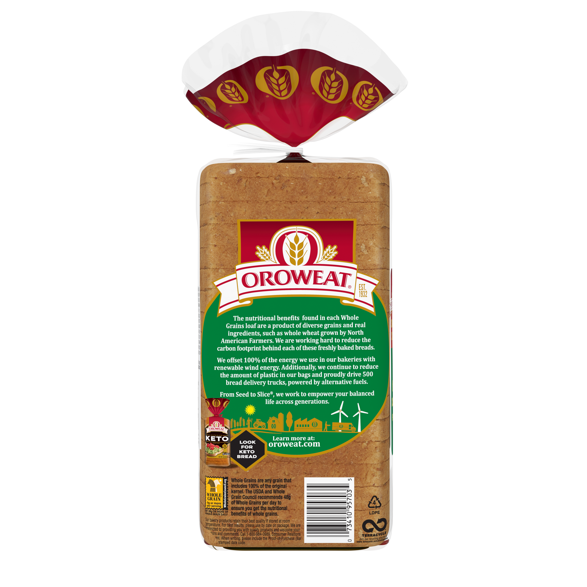 slide 2 of 5, Oroweat Small Slice Oatnut Bread, 18 oz, 18 oz