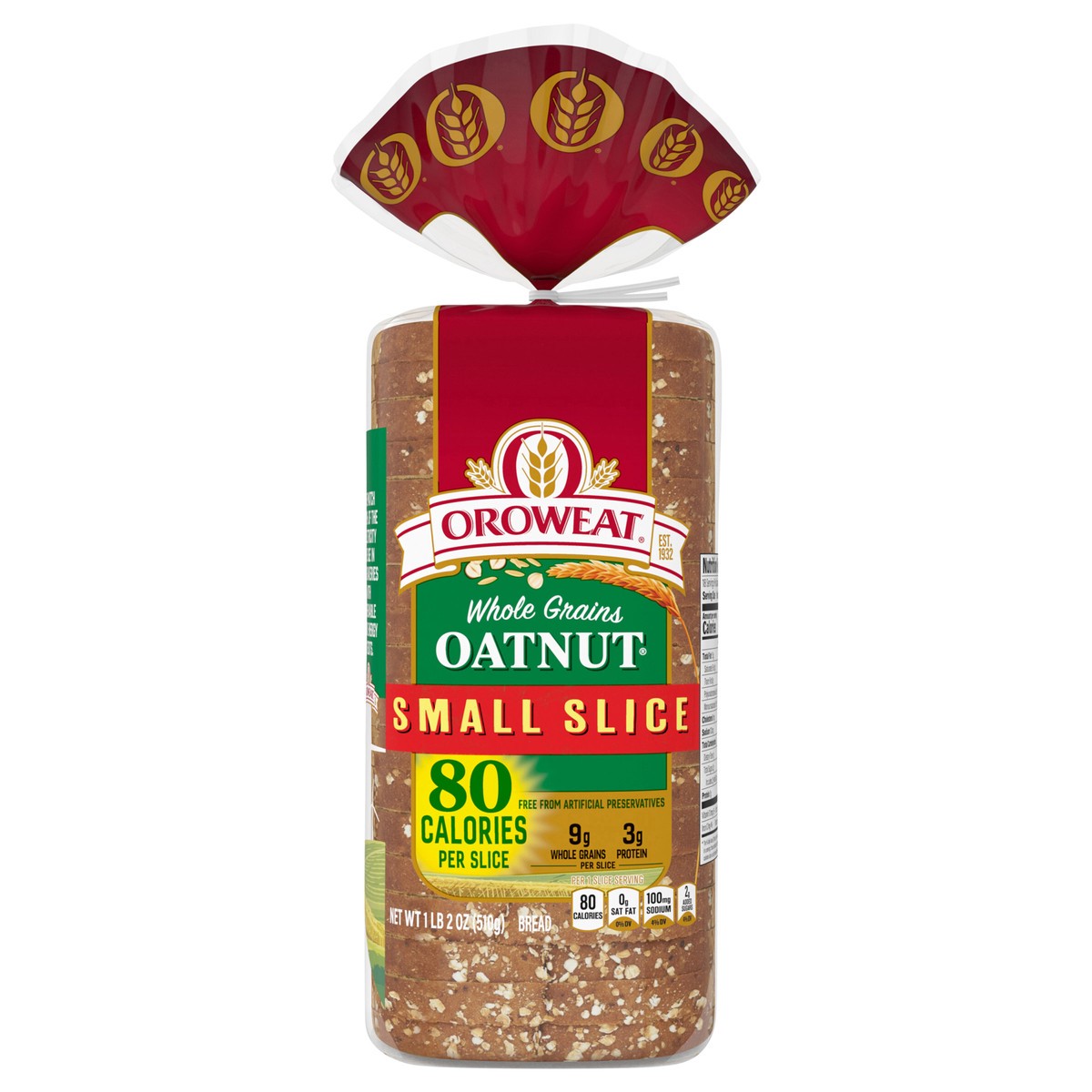 slide 1 of 5, Oroweat Small Slice Oatnut Bread, 18 oz, 18 oz