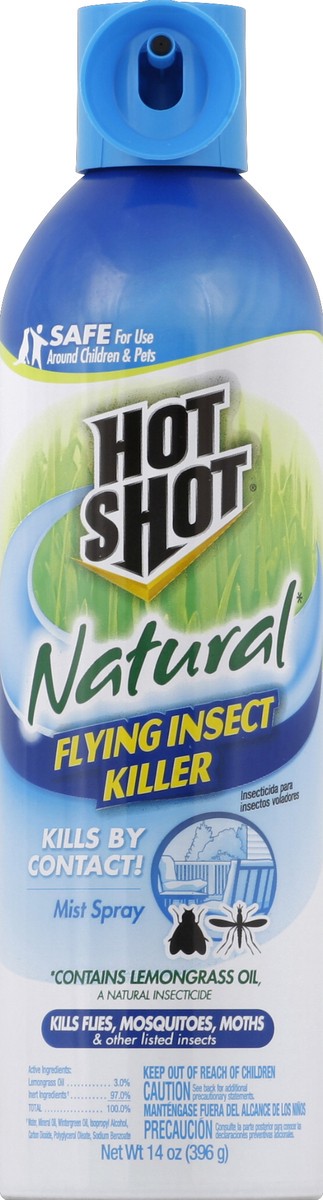 slide 5 of 6, Hot Shot Natural Flying Insect Killer Spray, 14 oz