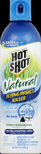 slide 1 of 1, Hot Shot Natural Flying Insect Killer Spray, 14 oz