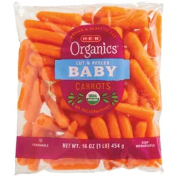 H-E-B Organics Fresh Cut & Peeled Mini Carrots