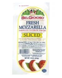 BelGioioso Sliced Cheese, Fresh Mozzarella