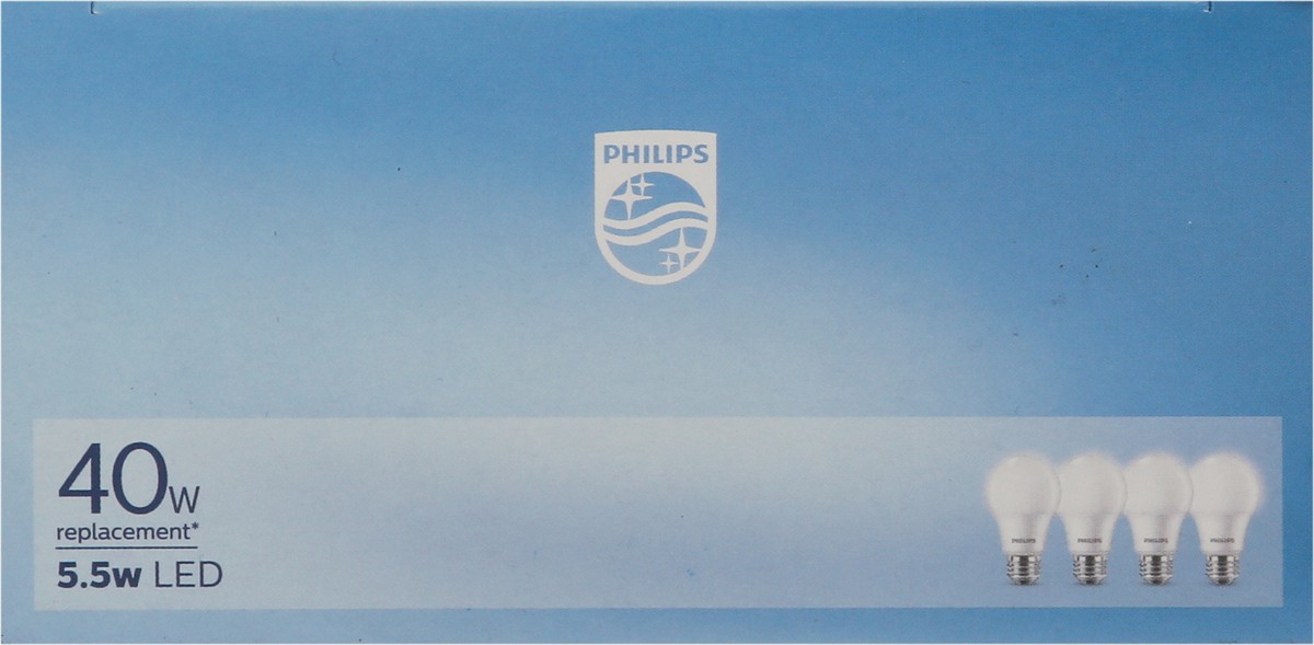 slide 3 of 9, Philips 4 Pack 5.5 Watts Daylight LED Light Bulbs 4 ea, 4 ct