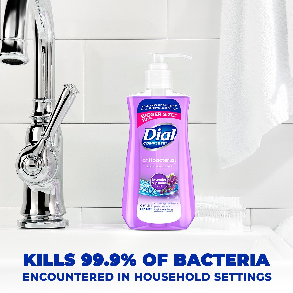 slide 3 of 5, Dial Complete Antibacterial Liquid Hand Soap, Lavender & Jasmine, 11 fl oz