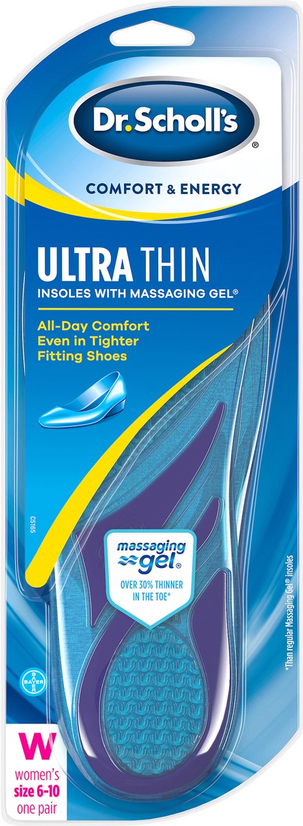 slide 2 of 5, Dr. Scholl's Ultra Thin Women's Insoles with Massaging Gel, 1 pair