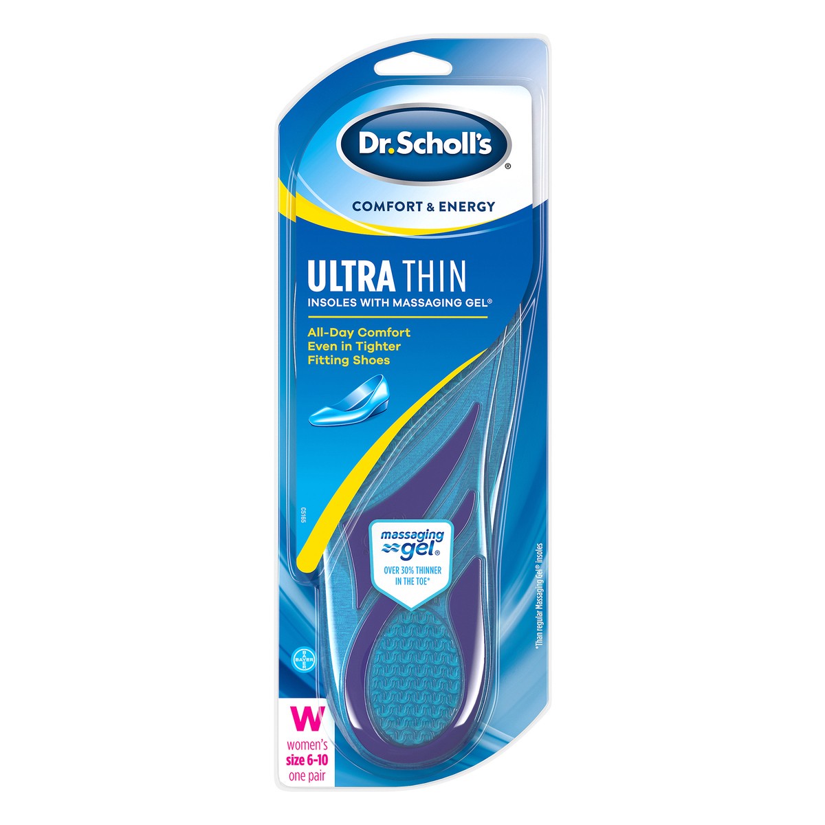 slide 5 of 5, Dr. Scholl's Ultra Thin Women's Insoles with Massaging Gel, 1 pair