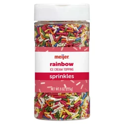 Meijer Rainbow Sprinkles Ice Cream Topping, 9 0z