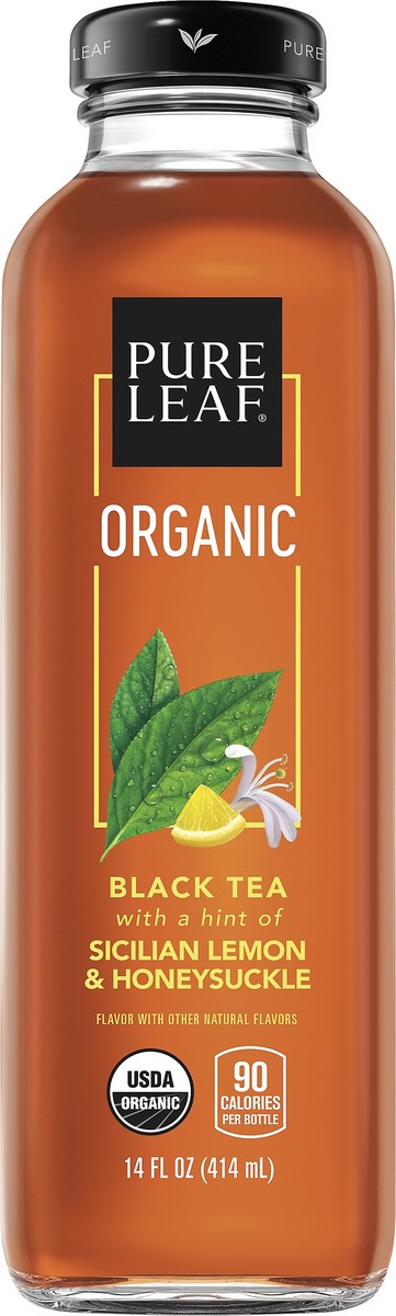 slide 2 of 5, Pure Leaf Organic Sicilian Lemon & Honeysuckle Black Tea 14 oz, 14 oz