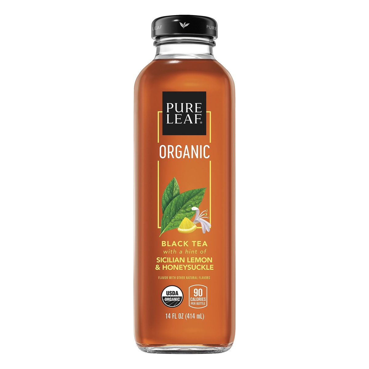 slide 1 of 3, Pure Leaf Organic Black Tea With A Hint Of Valencia Orange Peel, 14 oz